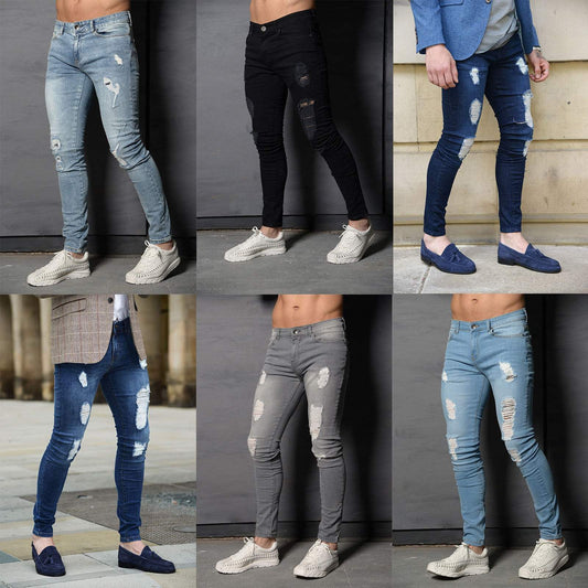Pants Jeans For Mens Trousers Spring Plussize Blue grey