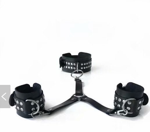 Adult products leather backhand neckcuffs - ARCRU APPAREL