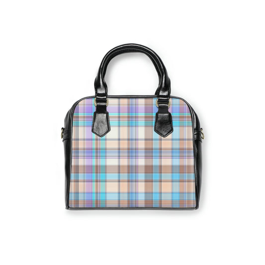 Shoulder Handbag pastel plaid
