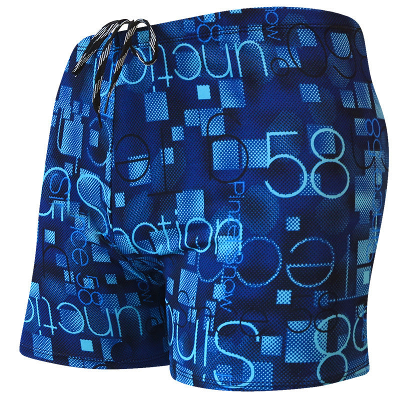 Large Size Loose Swimming Pool Beach Print Adult Shorts