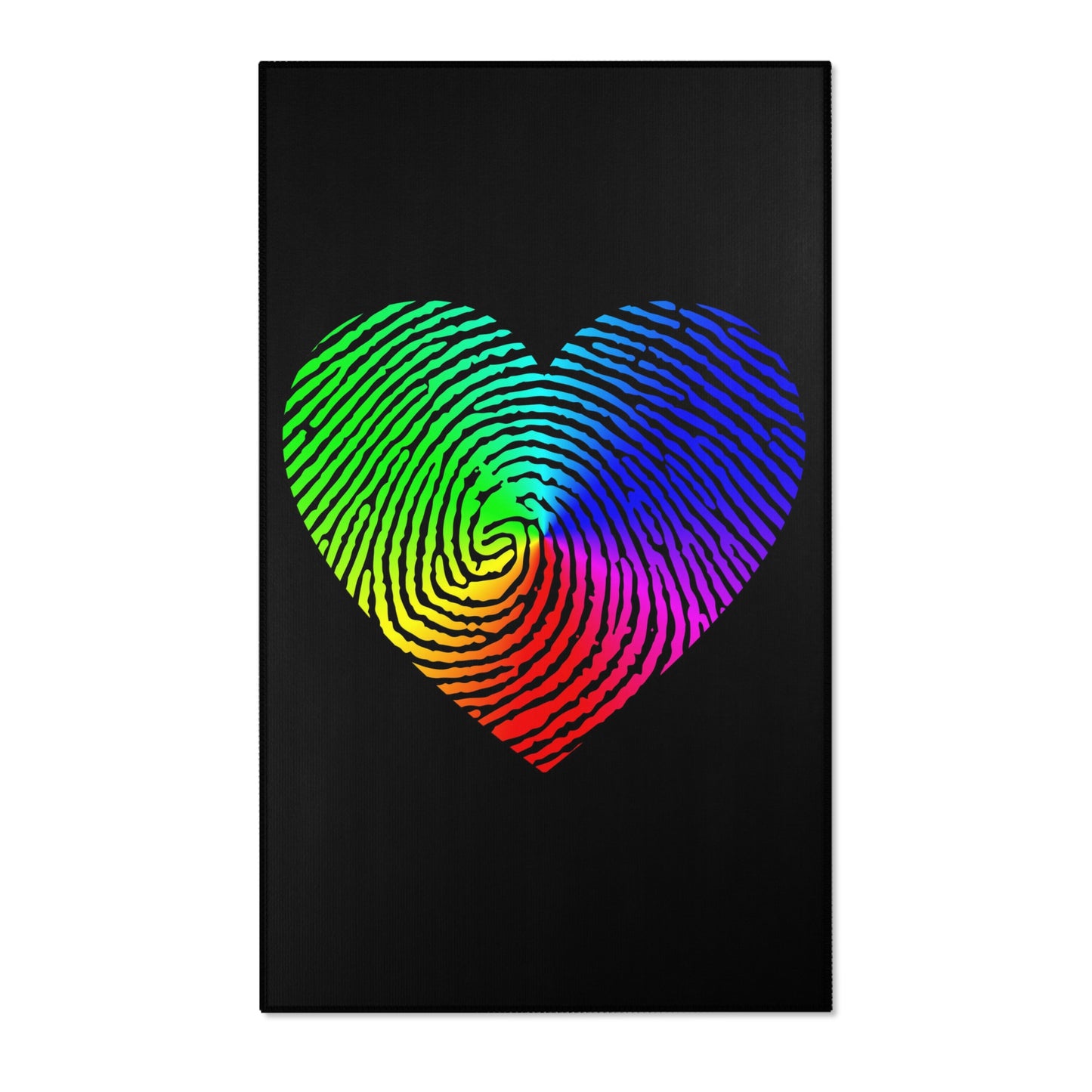 LGBT heart rug