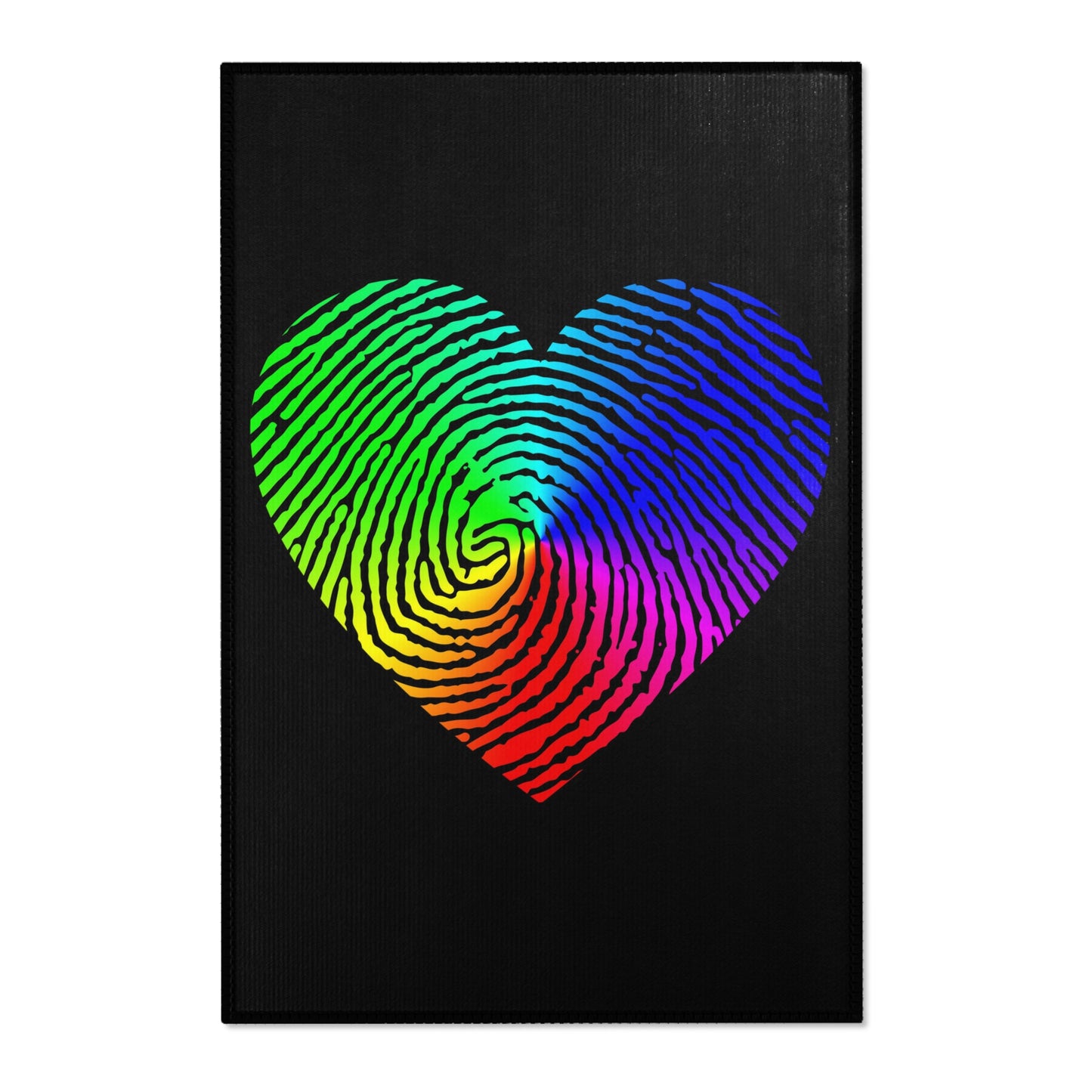 LGBT heart rug